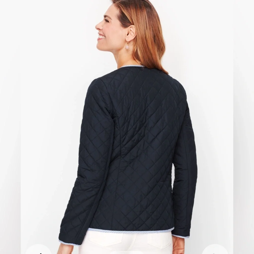 Talbots diamond quilted lightweight jacket! Brand new without tag! Boxy! Size XS - Picture 10 of 17